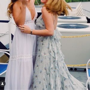 LOVE SHACK FANCY Ruffle Slip Dress